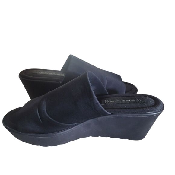 Steven by Steve Madden Y2K Platform Slides Sandals Womens 8 - 8.5 Black Boho 90s - Picture 2 of 9